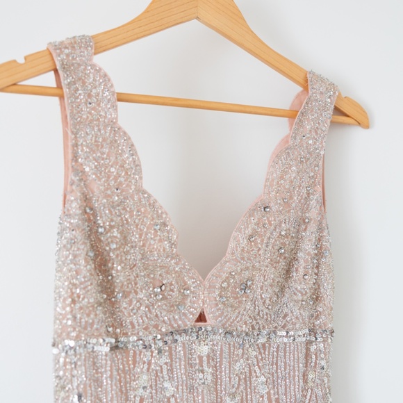 Basix Mini scalloped beaded dress light pink Size: 0 - Picture 6 of 9